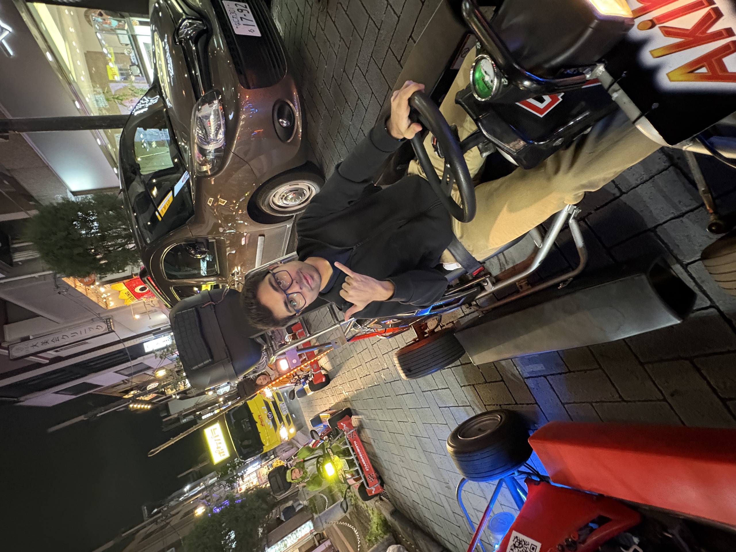 Janesh go-karting in Akihabara